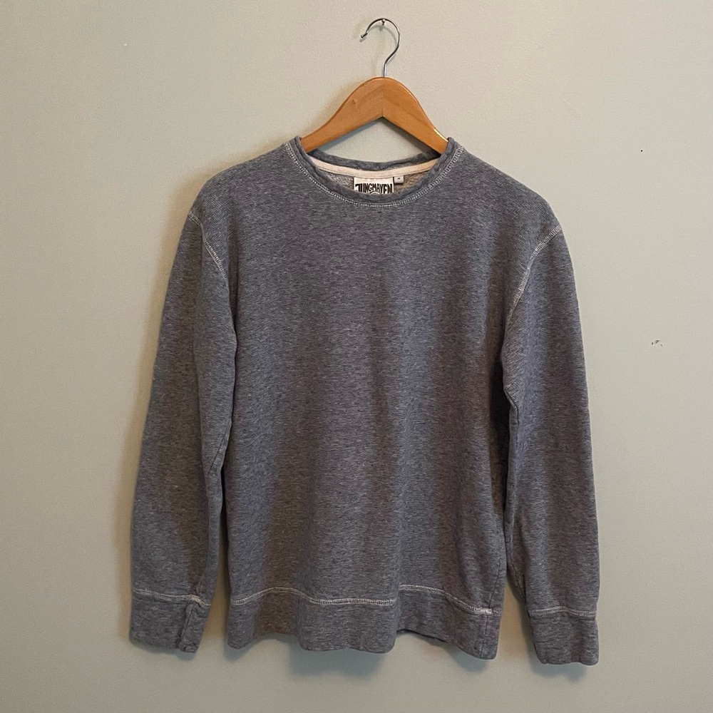 Jungmaven Fine Stripe Sweatshirt, Unisex size Medium